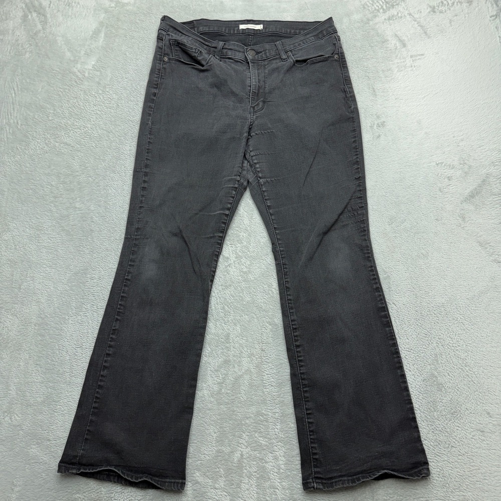 Levis Jeans Womens 14 Black Classic Bootcut Denim Mid Rise Faded Pant